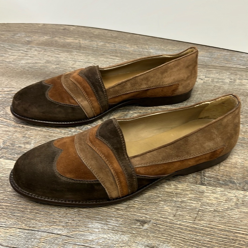 R. Martegani Boutique Line Italian Suede Patchwork Loafers Size 11D